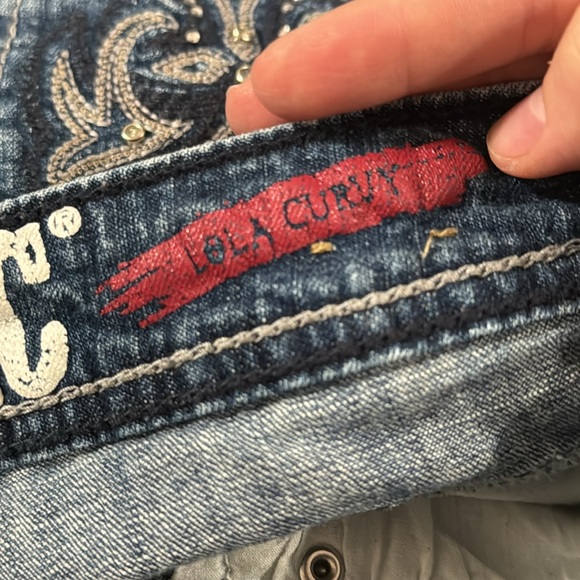 Hydraulic Lola Curvy cuffed fringe hem denim embellished mini shorts sz 9/10 - Picture 11 of 12